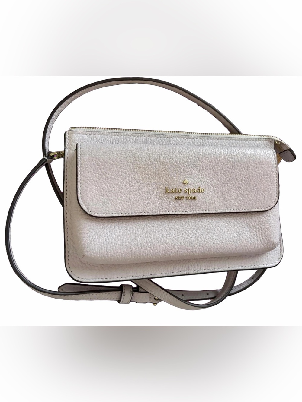 Kate Spade Harlow Wallet On A String Crossbody - Lilac Moon Pebbled Leather